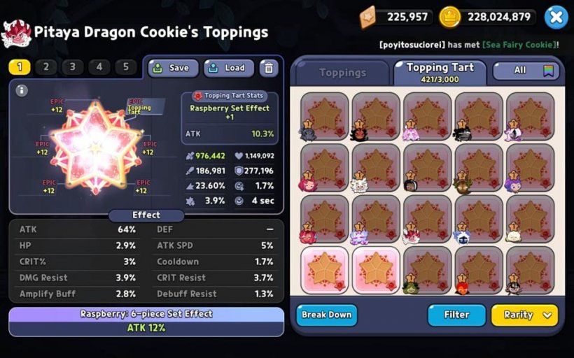 best toppings for pitaya dragon cookie in cookie run kingdom