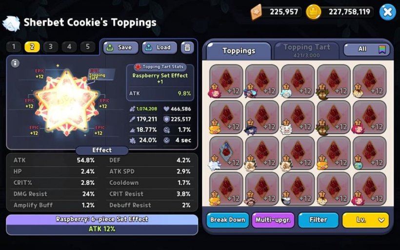 best attack toppings for sherbet cookie