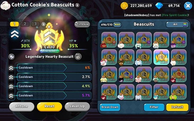 full cooldown beascuit for cotton cookie