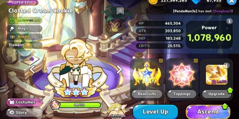 Cookie Run Kingdom: Clotted Cream Cookie Toppings and Beascuits guide