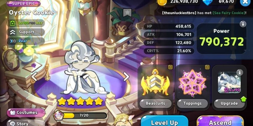 Cookie Run Kingdom: Oyster Cookie Toppings and Beascuits guide