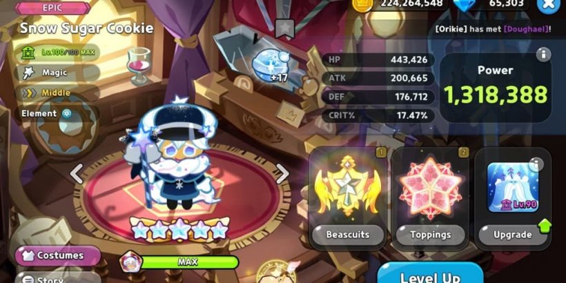 Cookie Run Kingdom: Snow Sugar Cookie Toppings and Beascuits guide