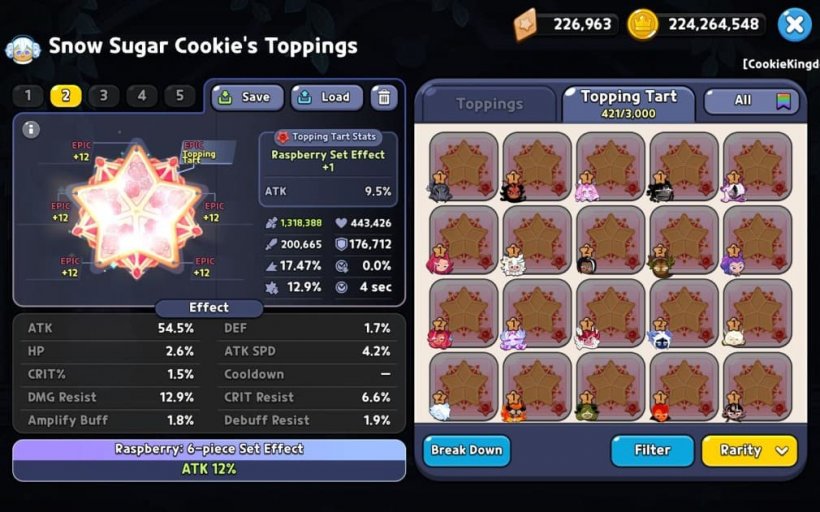 best attack toppings for snow sugar cookie