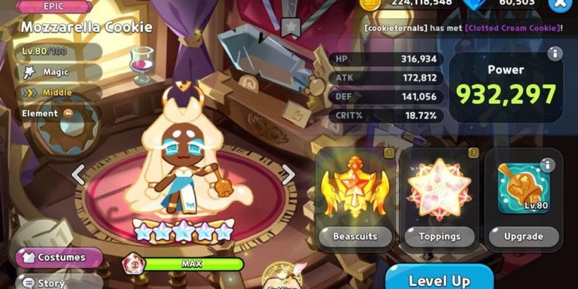 Cookie Run Kingdom: Mozzarella Cookie Toppings and Beascuits guide