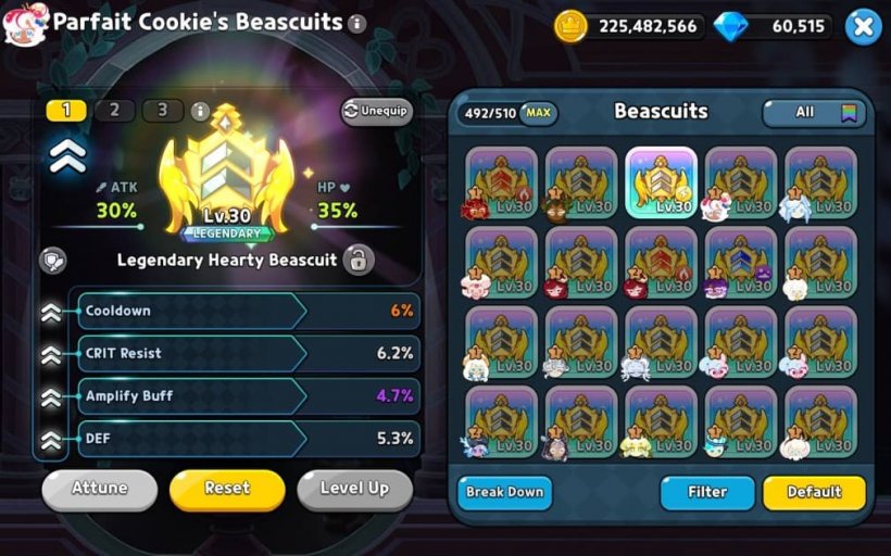 beascuit with mixed stats for parfait cookie