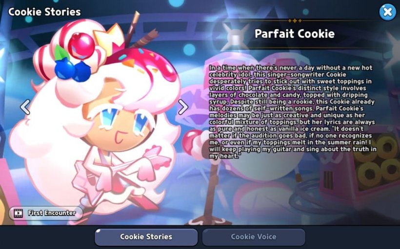 story of parfait cookie in crk