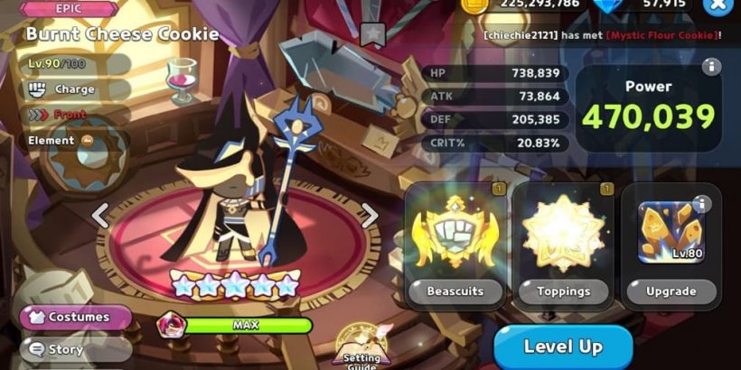 Cookie Run Kingdom: Burnt Cheese Cookie Toppings and Beascuits guide