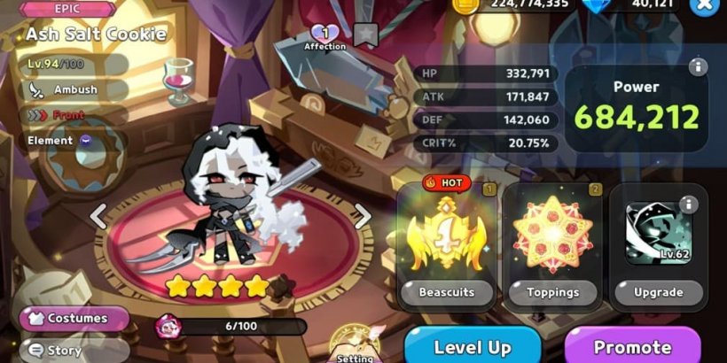 Cookie Run Kingdom: Ash Salt Cookie Toppings and Beascuits guide