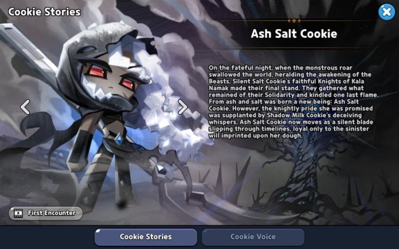 story of ash salt cookie in crk