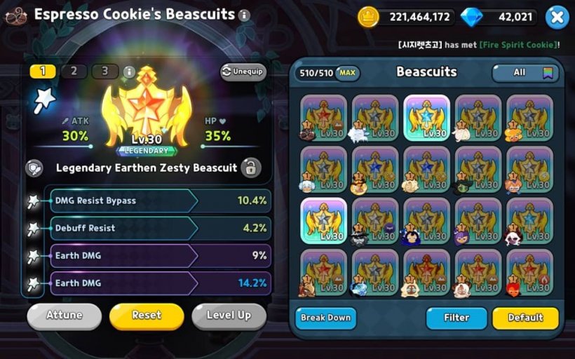 best beascuit with damage resist bypass and earth damage for espresso cookie