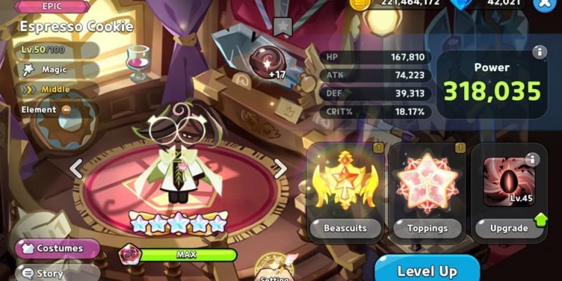 Cookie Run Kingdom: Espresso Cookie Toppings and Beascuits guide