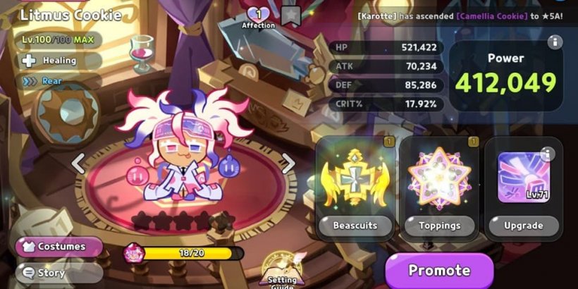 Cookie Run Kingdom: Litmus Cookie Toppings and Beascuits guide