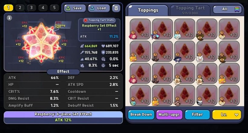best attack toppings for ananas dragon cookie in crk