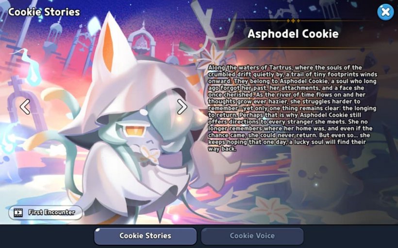 story of asphodel cookie in cookie run kingdom