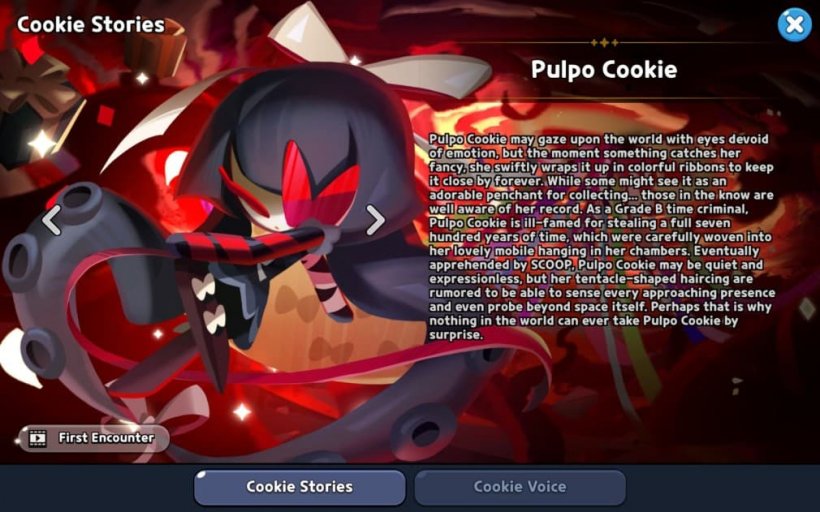 story of pulpo cookie in crk