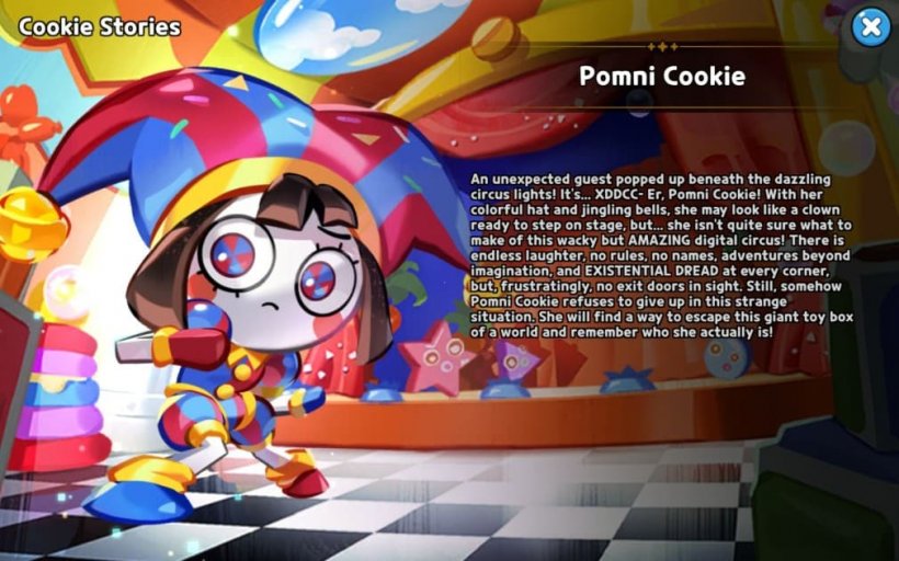 story of pomni cookie in cookie run kingdom