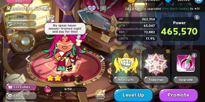 Cookie Run Kingdom: Rambutan Cookie Toppings and Beascuits guide