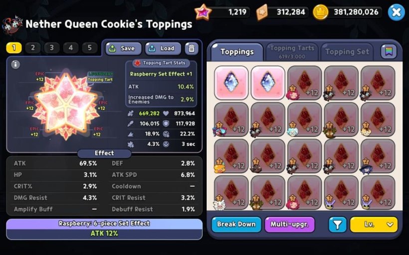 best atk toppings for nether queen cookie in crk
