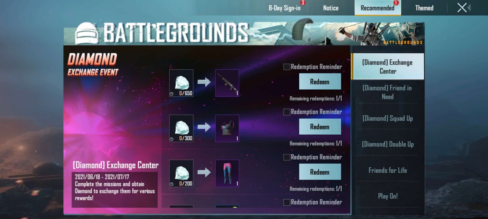 Battlegrounds Mobile India diamonds