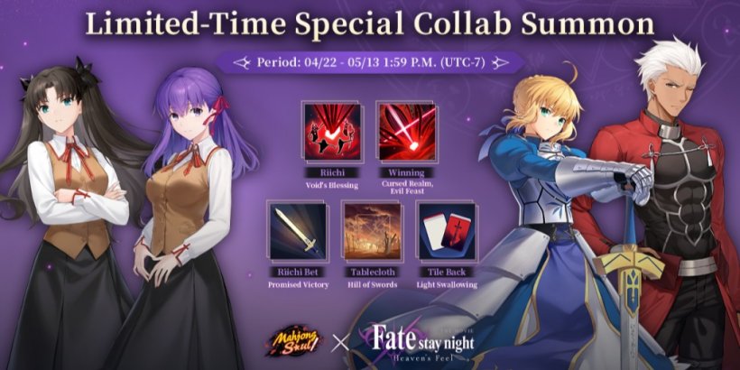 Mahjong Soul has released its collaboration with Fate/stay night [Heaven’s Feel]