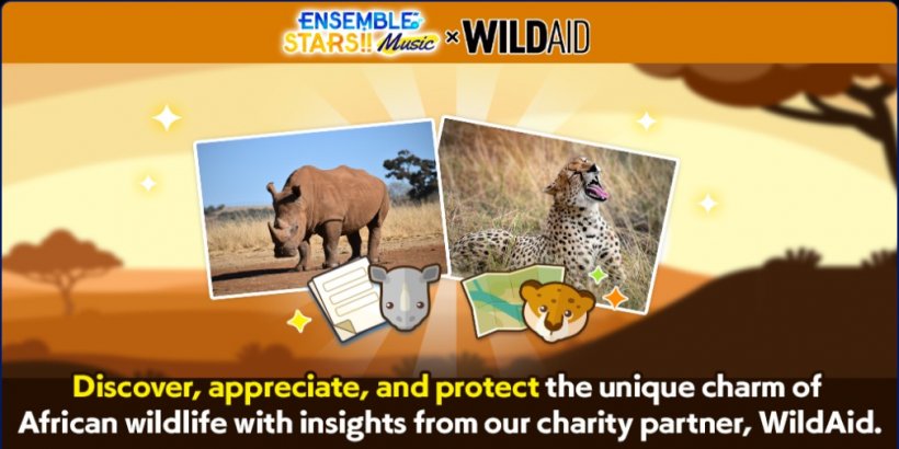 Ensemble Stars!! Music joins forces with WildAid to raise awareness about protecting Africa’s beautiful biodiversity
