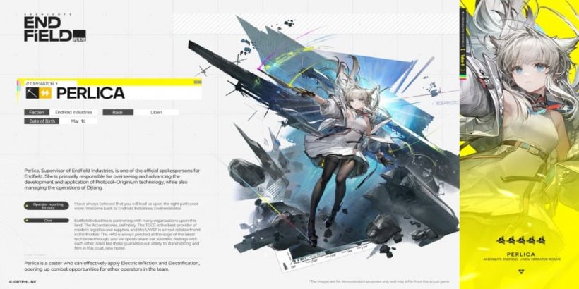 Arknights Endfield Perlica guide - Strengths, weaknesses, best weapon and gear