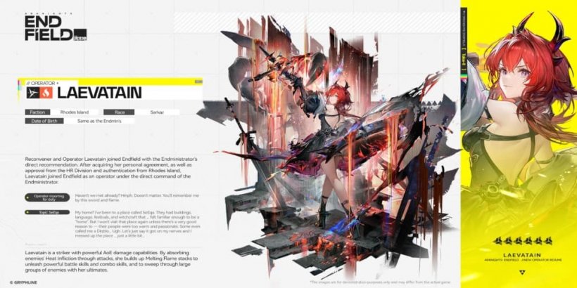 Arknights Endfield Laevatain guide - Strengths, weaknesses, best weapon and gear