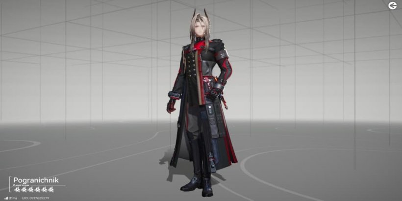 pogranichnik character with white hair and feathery ears and a long braided horse tail