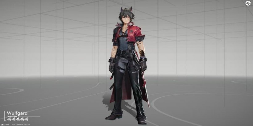 full body wulfgard man with wolf ears and tail