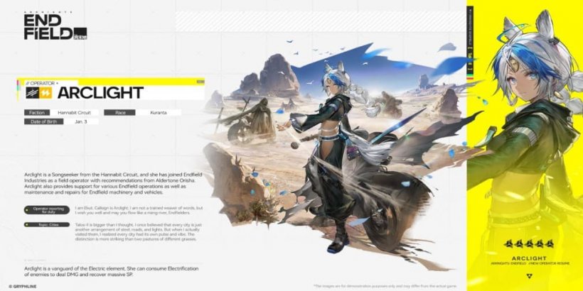Arknights Endfield Arclight guide - Strengths, weaknesses, best weapon and gear