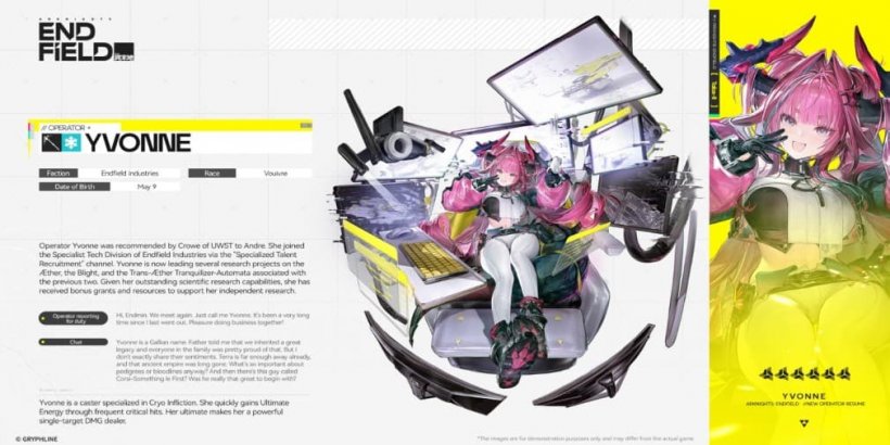 Arknights Endfield Yvonne guide - Strengths, weaknesses, best weapon and gear