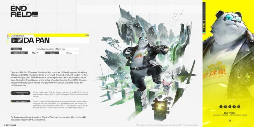 Arknights Endfield Da Pan guide - Strengths, weaknesses, best weapon and gear