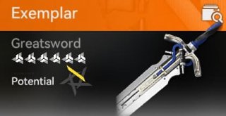 exemplar greatsword weapon