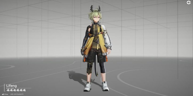 lifeng boy with kirin horns and greenish hair