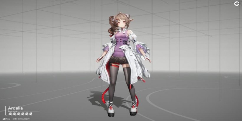 full body ardelia girl with a staff and hanbok like dress