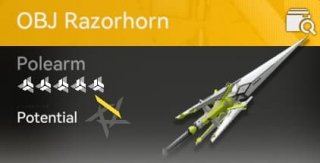 obj razorhorn weapon