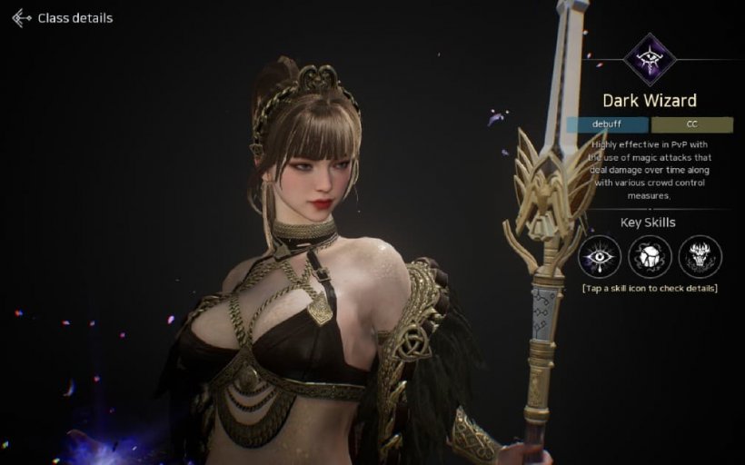 dark wizard girl in armour