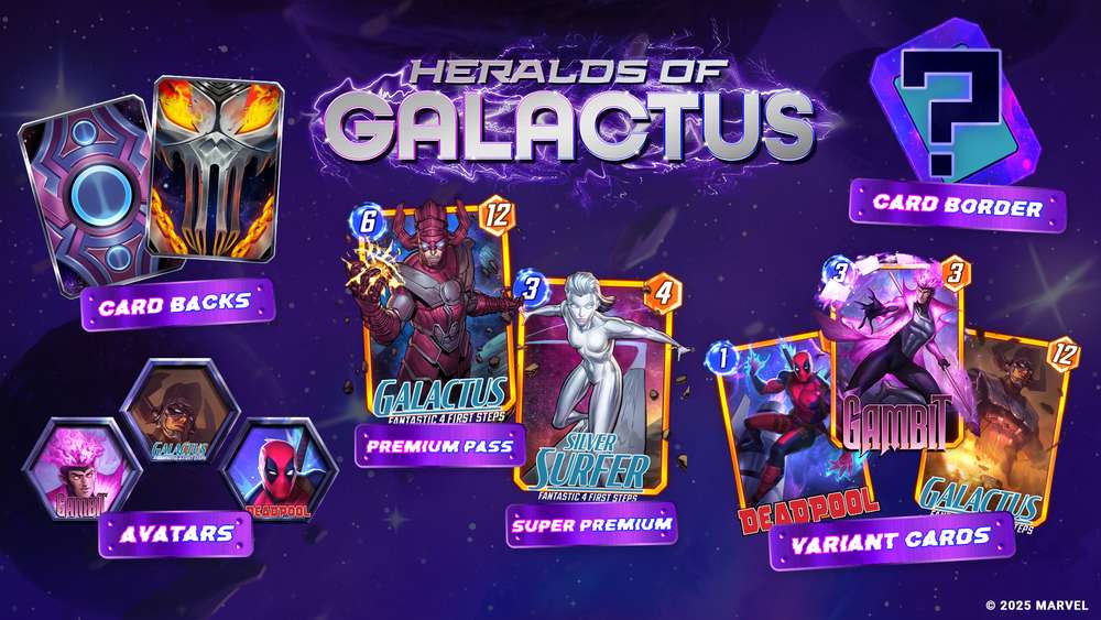 Récompenses de la saison Hérauts de Galactus de Marvel Snap