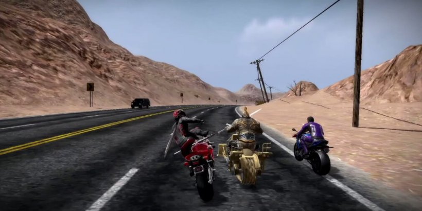 Bikers fighting in the game