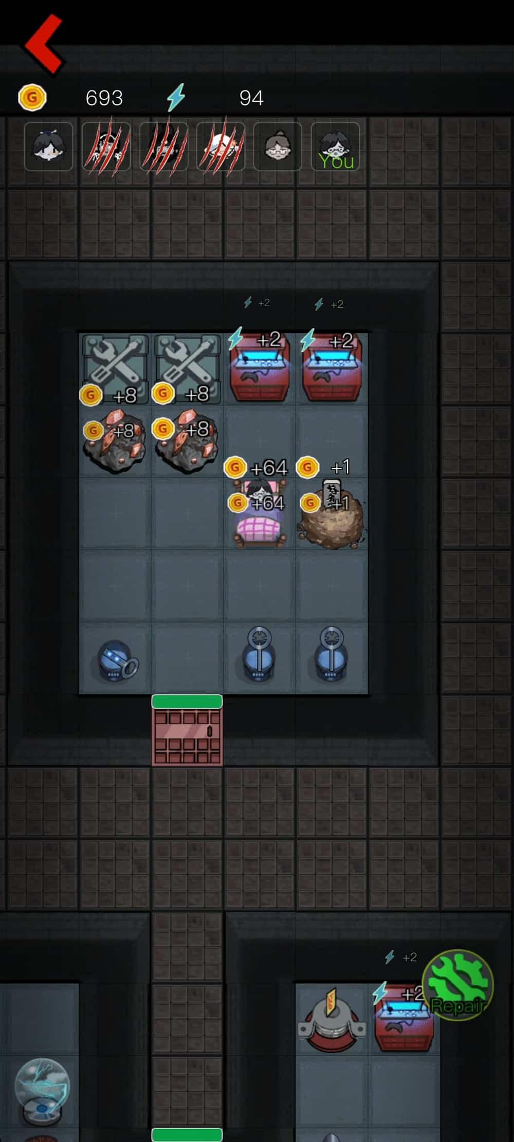 An image of a well-stocked room featuring significant defences.