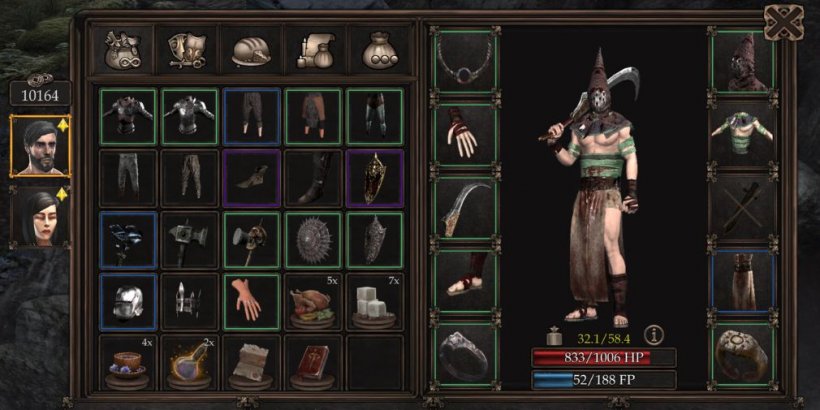 Vendir: Plague of Lies inventory and character screen