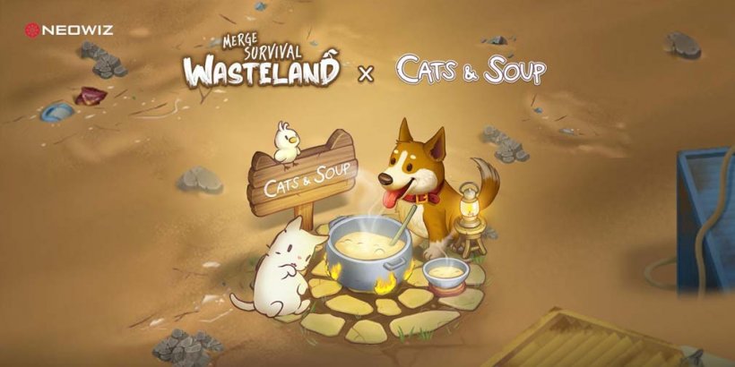 Merge Survival: Wasteland teams up with Cats & Soup for a super cosy collab