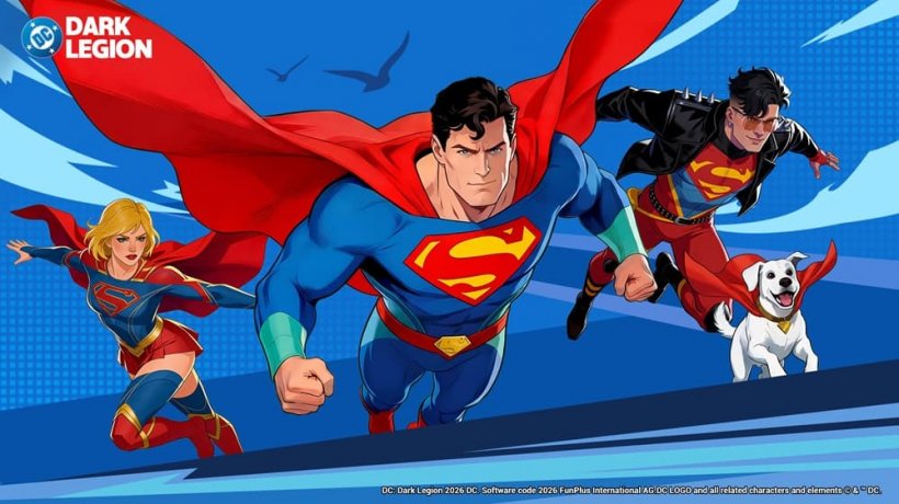 An image depicting Superman, Supergirl, Superboy and Krypto