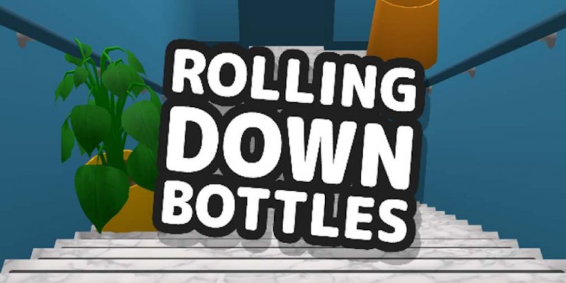 Rolling Down Bottles tasks you with rolling down the stairs and avoiding obstacles along the way, out now on mobile