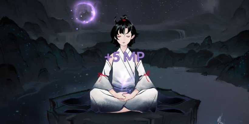 female character meditating to hone her skills