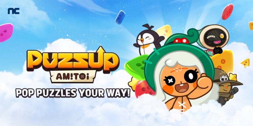 PUZZUP AMITOI lets you change the direction of match-3 blocks on a board, now open for pre-registration