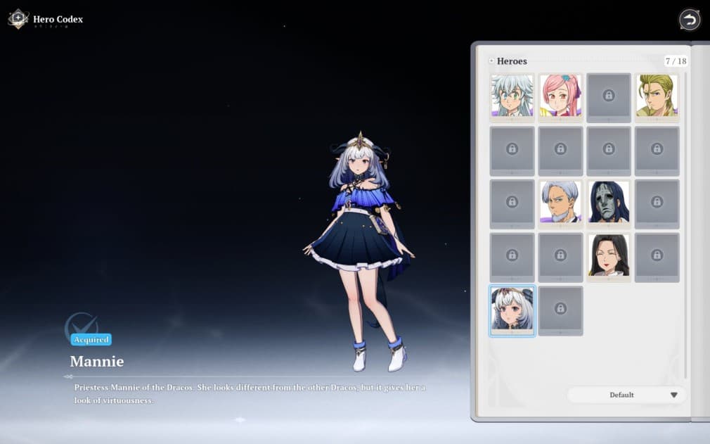 mannie cute girl with long silver hair and a black and blue outfit with short skirt