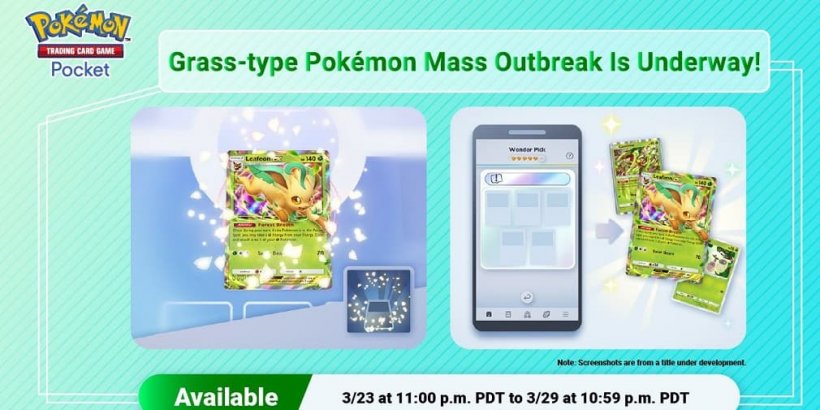 Pokémon TCG Pocket's new Grass-Type mass outbreak is out now