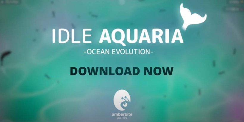 Idle Aquaria lets you grow from a blob to 50 kinds of underwater species, coming to mobile on April 4th