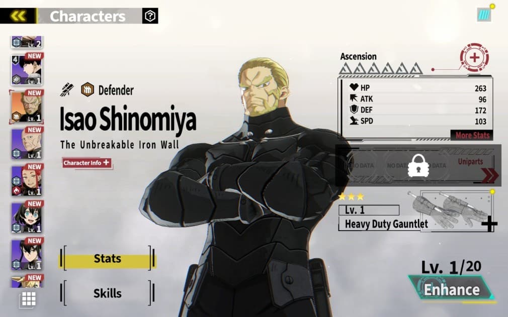 isao shinomiya blonde man with beard and battle suit
